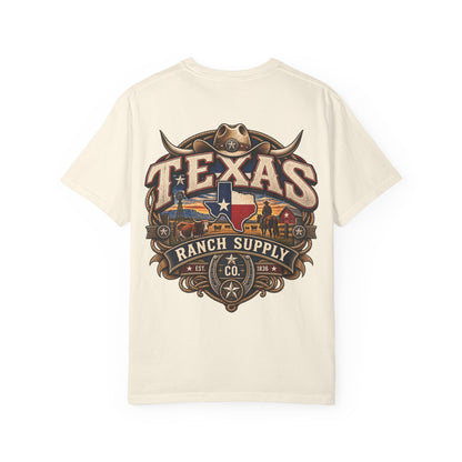 Texas Ranch Supply Co. Unisex Comfort Color 1717 Streetwear Graphic Tee