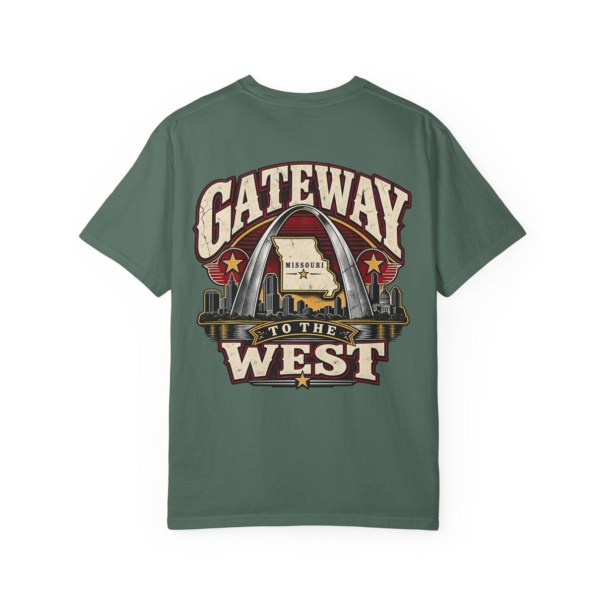 Missouri Gateway to the West Unisex Comfort Color 1717 Streetwear Graphic Tee