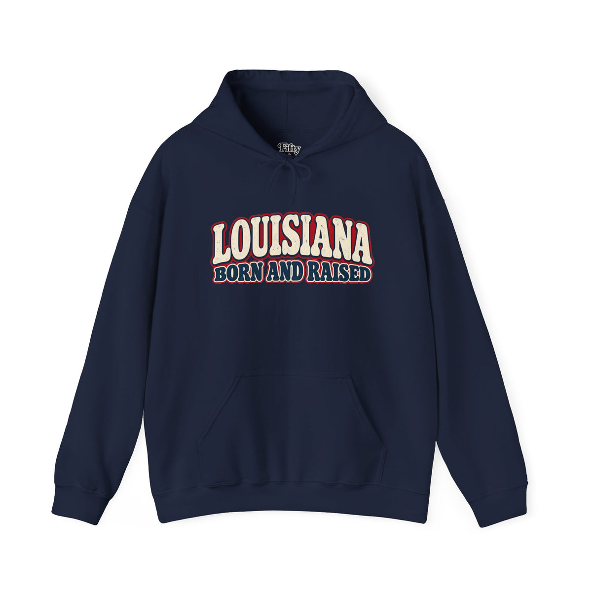 Louisiana Born and Raised Retro Southern Unisex Hoodie Graphic
