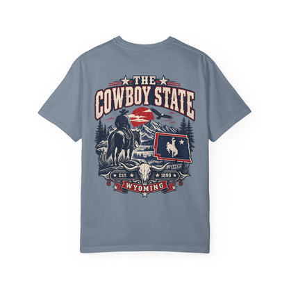 Wyoming The Cowboy State Unisex Comfort Color 1717 Streetwear Graphic Tee