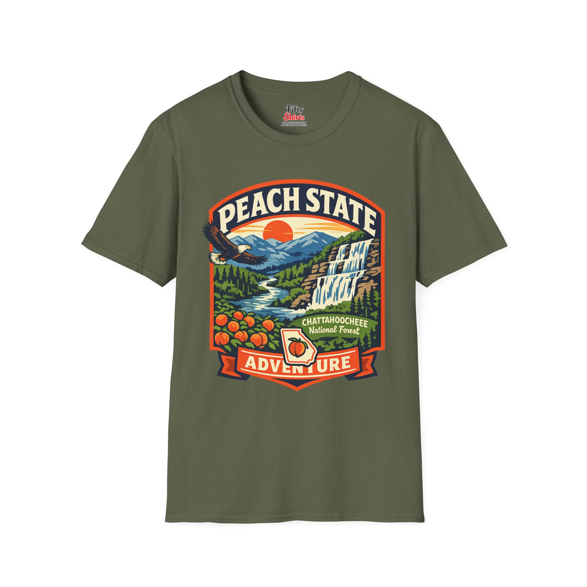 Georgia Peach State Unisex Softstyle T Shirt State Pride Graphic Tee Collections FS03