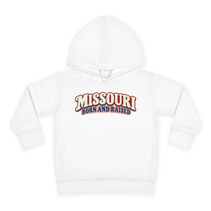 Missouri Born and Raised Retro 1970s Unisex Toddler Pullover Fleece Hoodie