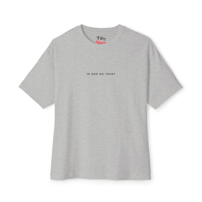 California All State In God We Trust Unisex Casual Oversized Boxy Tee