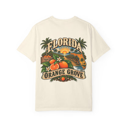 Florida Orange Grove  Unisex Comfort Color 1717 Streetwear Graphic Tee