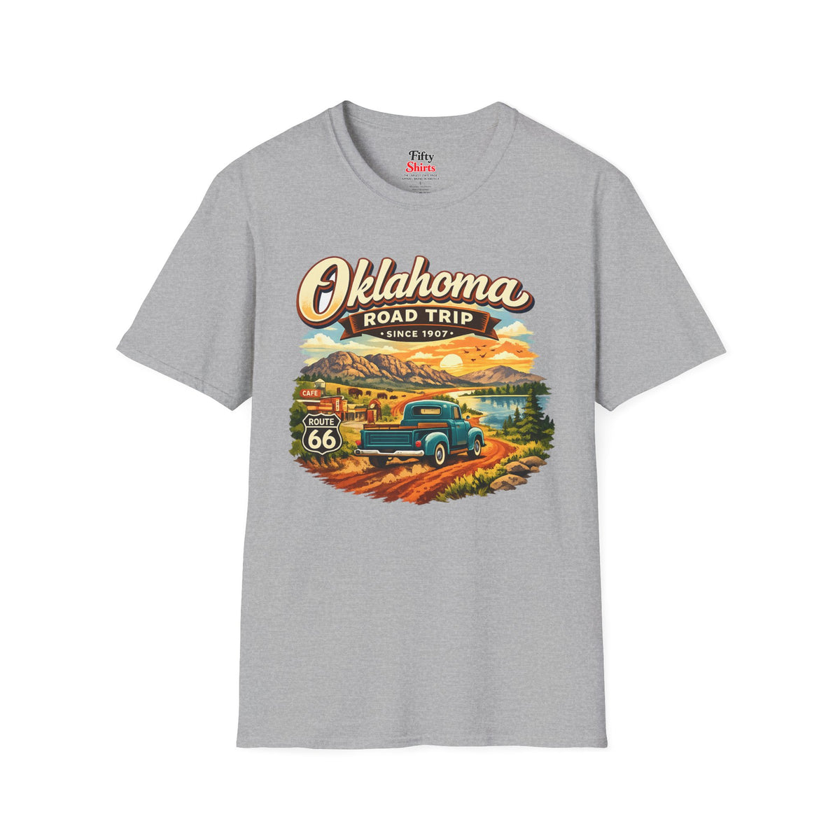 Oklahoma Road Trip Unisex Softstyle T Shirt State Pride Graphic Tee Collections FS03