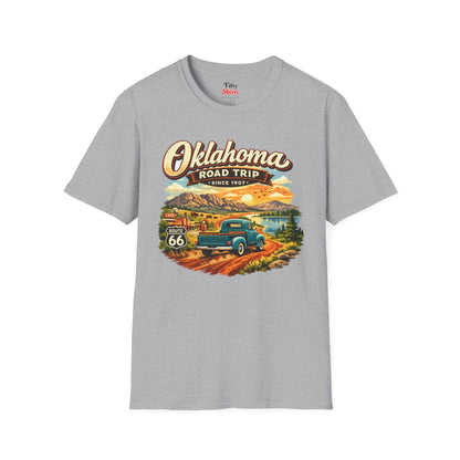 Oklahoma Road Trip Unisex Softstyle T Shirt State Pride Graphic Tee Collections FS03