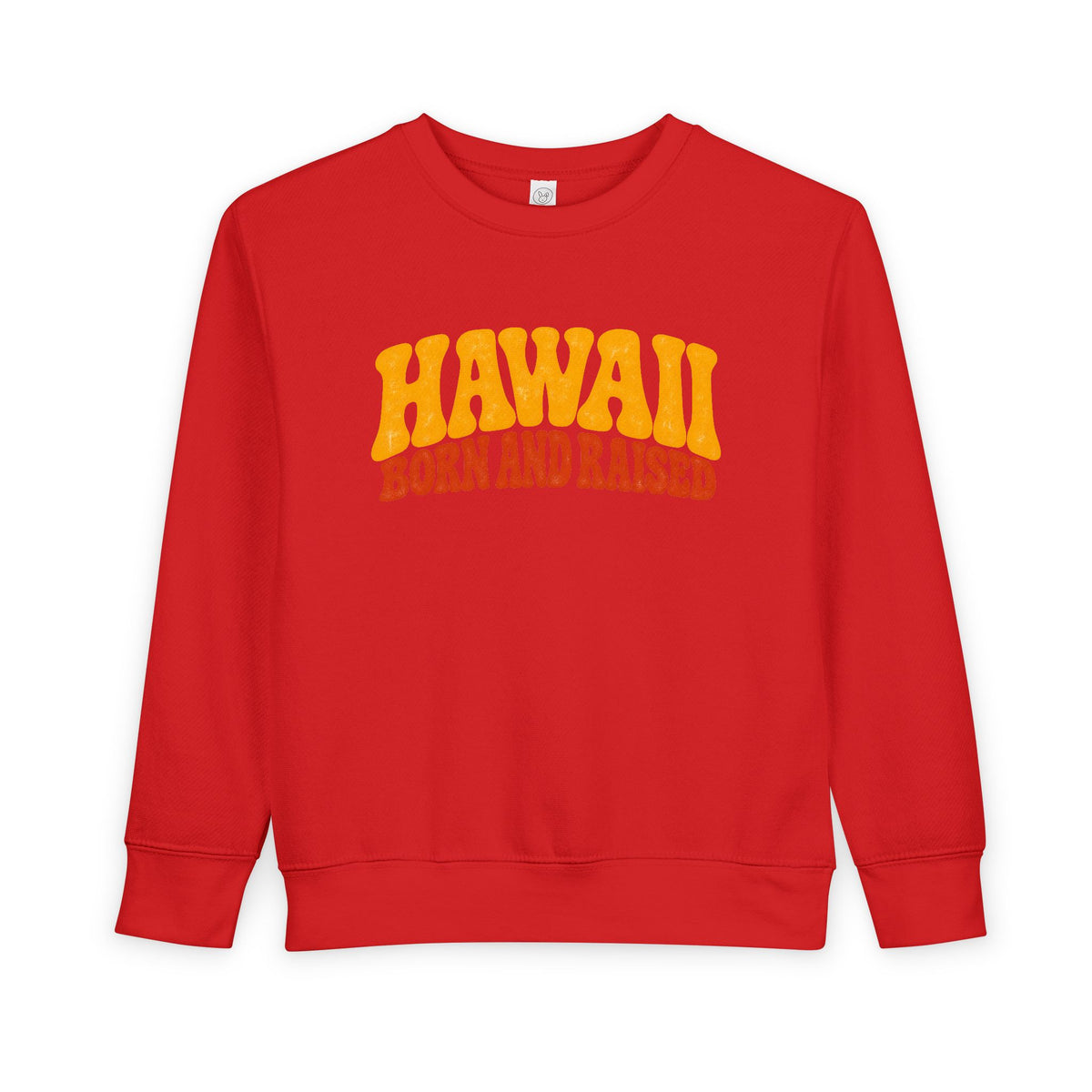 Hawaii Born and Raised Retro 1970s Unisex Toddler Sweatshirt