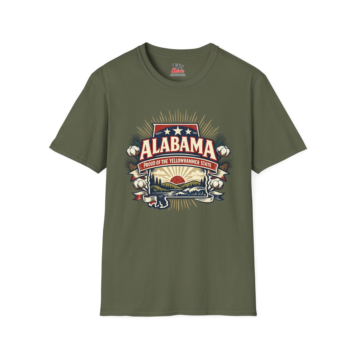 Alabama State Pride Unisex Softstyle T Shirt State Pride Graphic Tee Collections FS03