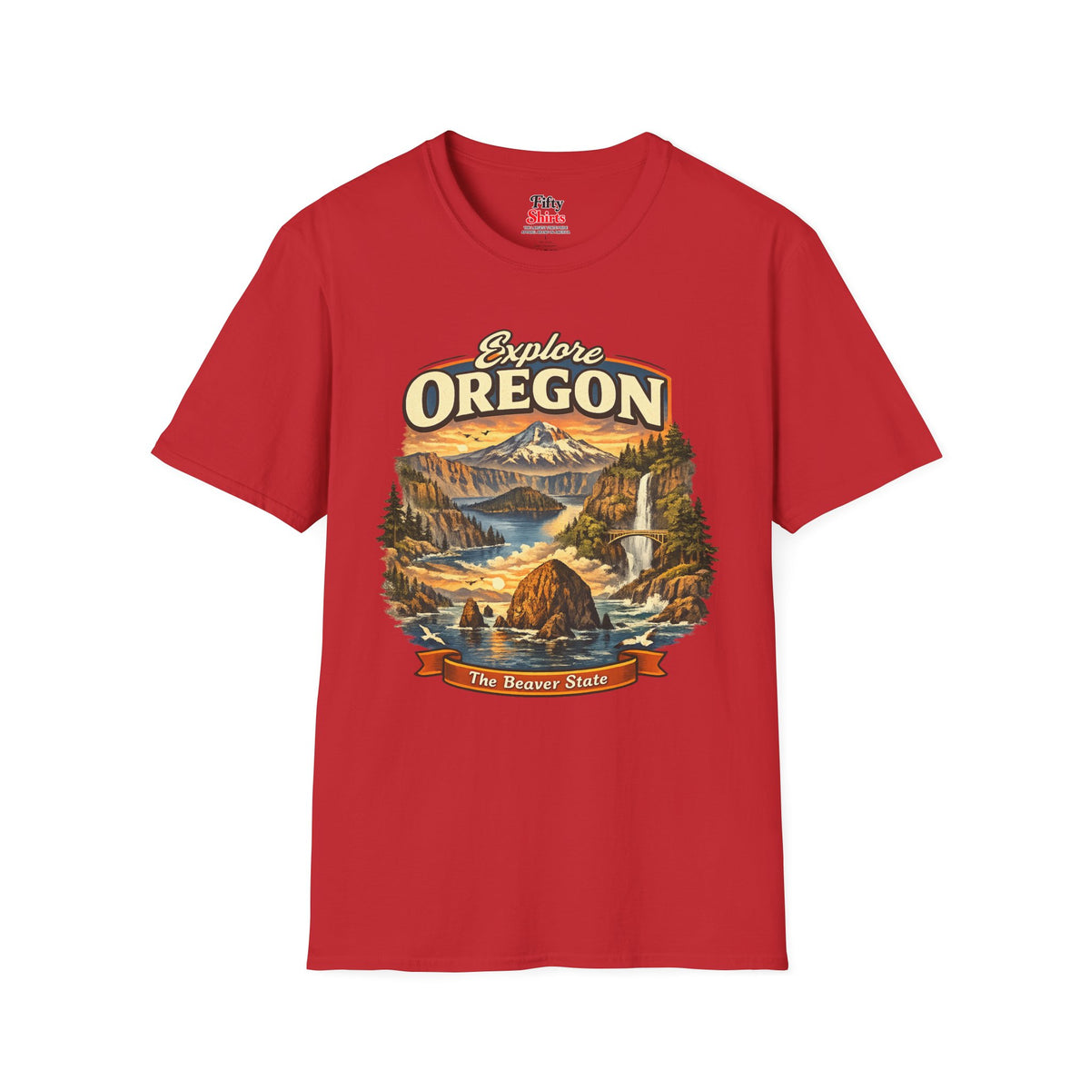 Explore Oregon Unisex Softstyle T Shirt State Pride Graphic Tee Collections FS03
