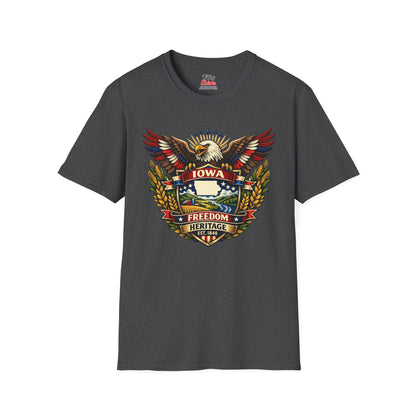 Iowa Americana Eagle Unisex Softstyle T Shirt State Pride Graphic Tee Collections FS03