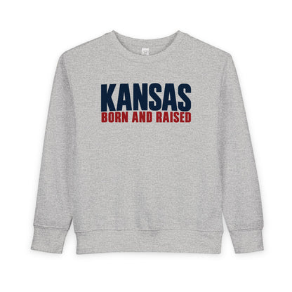 Kansas Born and Raised Modern Heritage Unisex Toddler Sweatshirt