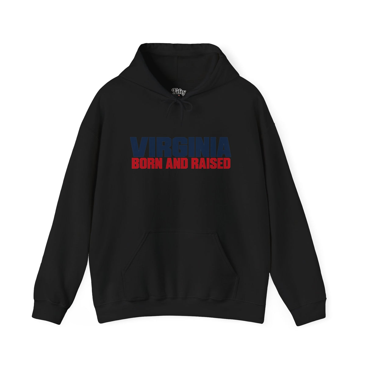 Virginia Born and Raised Minimal Modern Unisex Hoodie Graphic