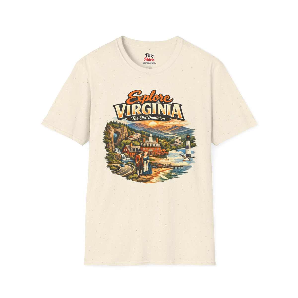 Explore Virginia Unisex Softstyle T Shirt State Pride Graphic Tee Collections FS03