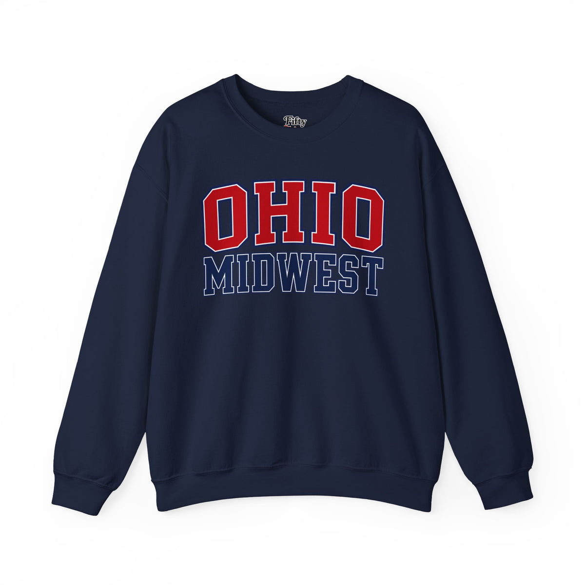 Ohio Midwest Unisex Crewneck Sweatshirt State Name Graphic