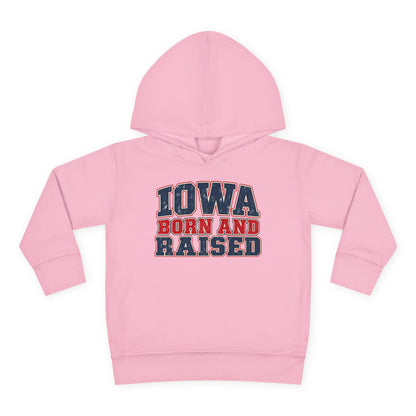 Iowa Born and Raised intage Farmhouse Americana Unisex Toddler Pullover Fleece Hoodie