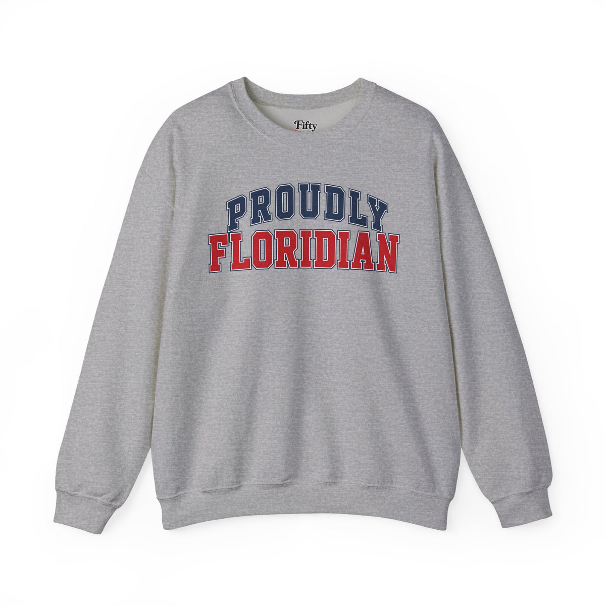 Proudly Floridian Florida Unisex Crewneck Sweatshirt State Name Graphic