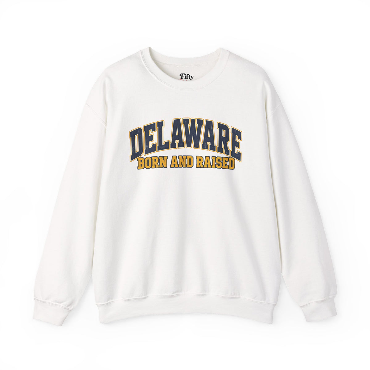 Delaware Born and Raised Old-School Athletic Unisex Sweatshirt Graphic