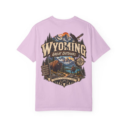 Wyoming Great Outdoors Unisex Comfort Color 1717 Streetwear Graphic Tee