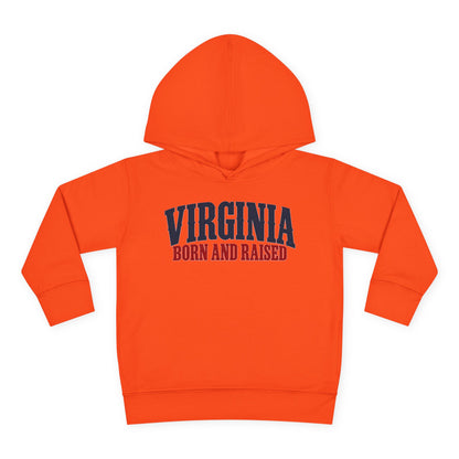 Virginia Born and Raised Premium Heritage Unisex Toddler Pullover Fleece Hoodie
