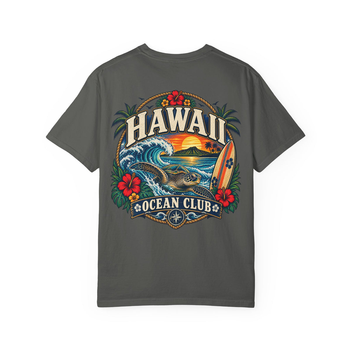 Hawaii Ocean Club Unisex Comfort Color 1717 Streetwear Graphic Tee