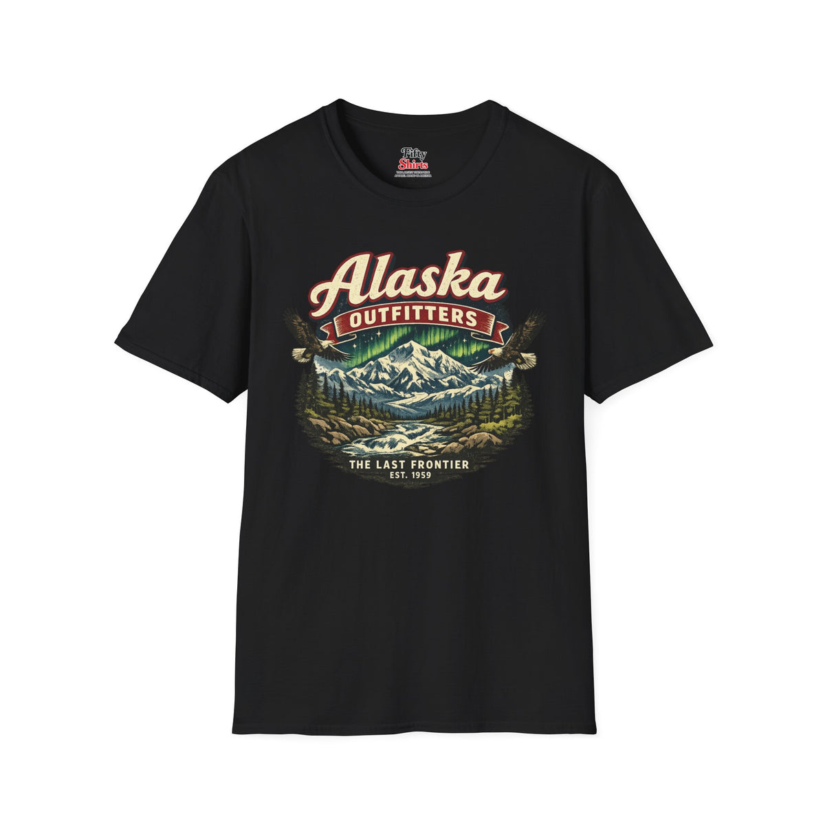 Alaska Outfitters Unisex Softstyle T Shirt State Pride Graphic Tee Collections FS03