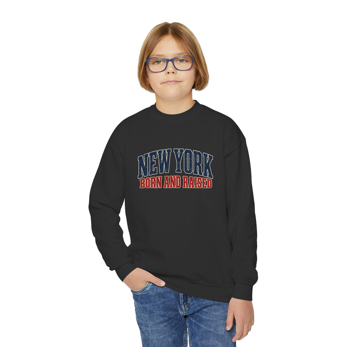 New York Born and Raised Classic Heritage Unisex Crewneck Sweatshirt Graphic