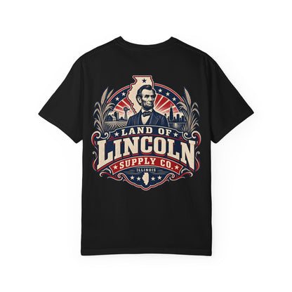 Illinois Land of Lincoln Suppy Co. Unisex Comfort Color 1717 Streetwear Graphic Tee