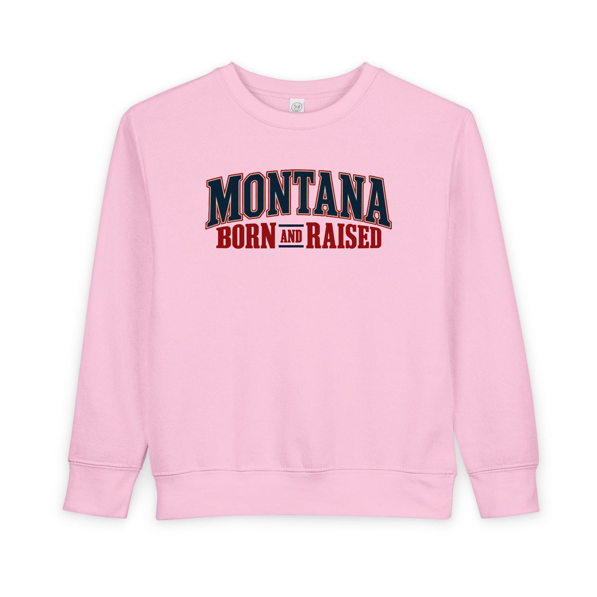 Montana Born and Raised Premium Vintage Fashion Unisex Toddler Sweatshirt Graphic