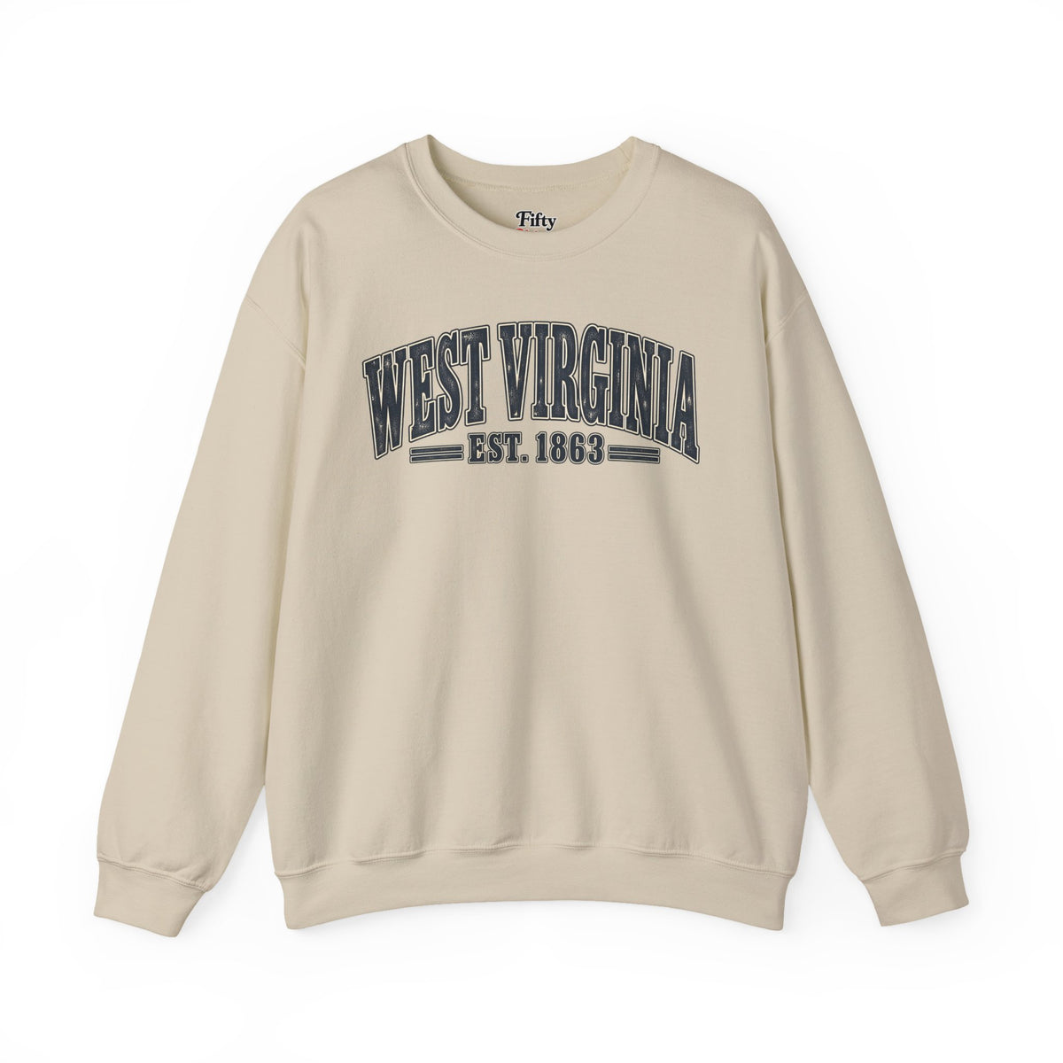 West Virginia Est 1863 Unisex Crewneck Sweatshirt State Name Graphic
