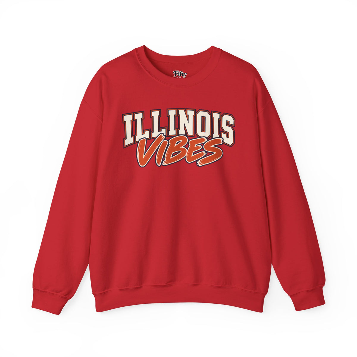 Illinois Vibes Unisex Crewneck Sweatshirt State Name Graphic