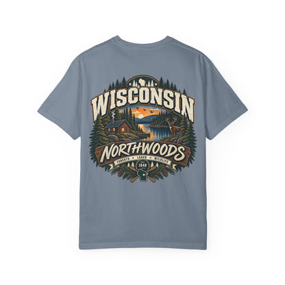 Wisconsin Northwoods Unisex Comfort Color 1717 Streetwear Graphic Tee