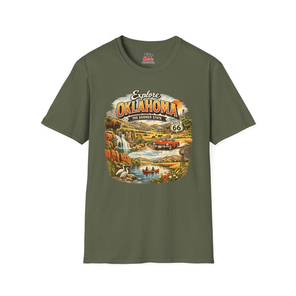 Explore Oklahoma Unisex Softstyle T Shirt State Pride Graphic Tee Collections FS03