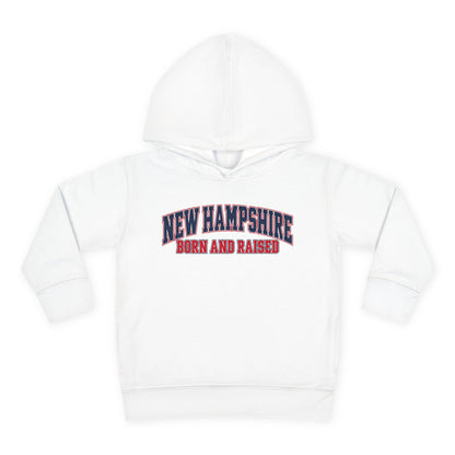 New Hampshire Born and Raised Premium Collegiate Unisex Pullover Fleece Hoodie