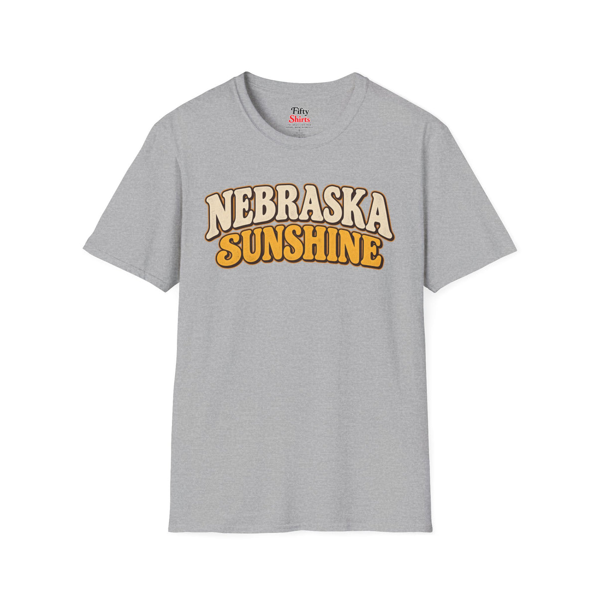 Nebraska Sunshine Unisex Softstyle T Shirt State Name Graphic Tee