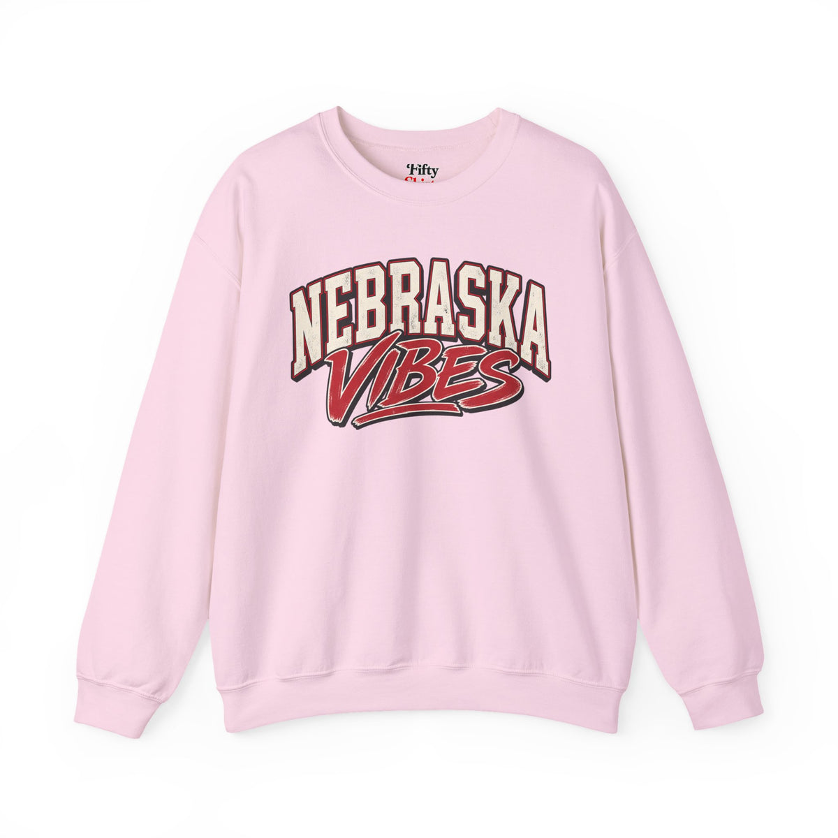 Nebraska Vibes Unisex Crewneck Sweatshirt State Name Graphic