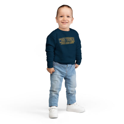 West Virginia Born and Raised Classic Collegiate Unisex Toddler Sweatshirt