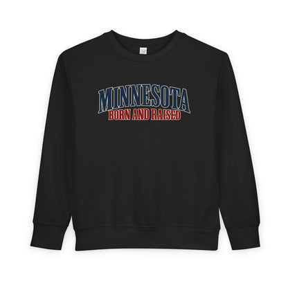 Minnesota Born and Raised Luxury Heritage Unisex Toddler Sweatshirt