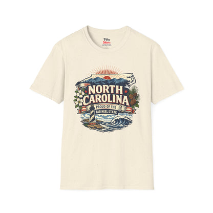 North Carolina State Pride Unisex Softstyle T Shirt State Pride Graphic Tee Collections FS03