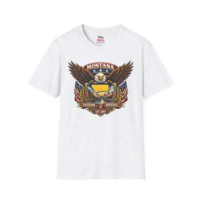 Montana Americana Eagle Unisex Softstyle T Shirt State Pride Graphic Tee Collections FS03
