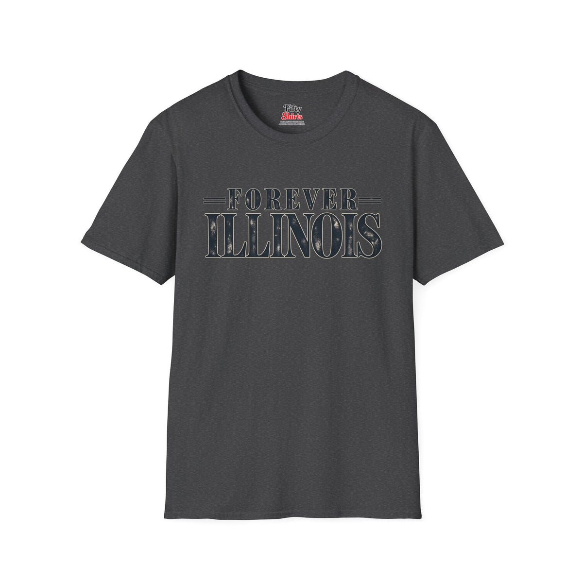Forever Illinois Unisex Softstyle T Shirt State Name Graphic Tee