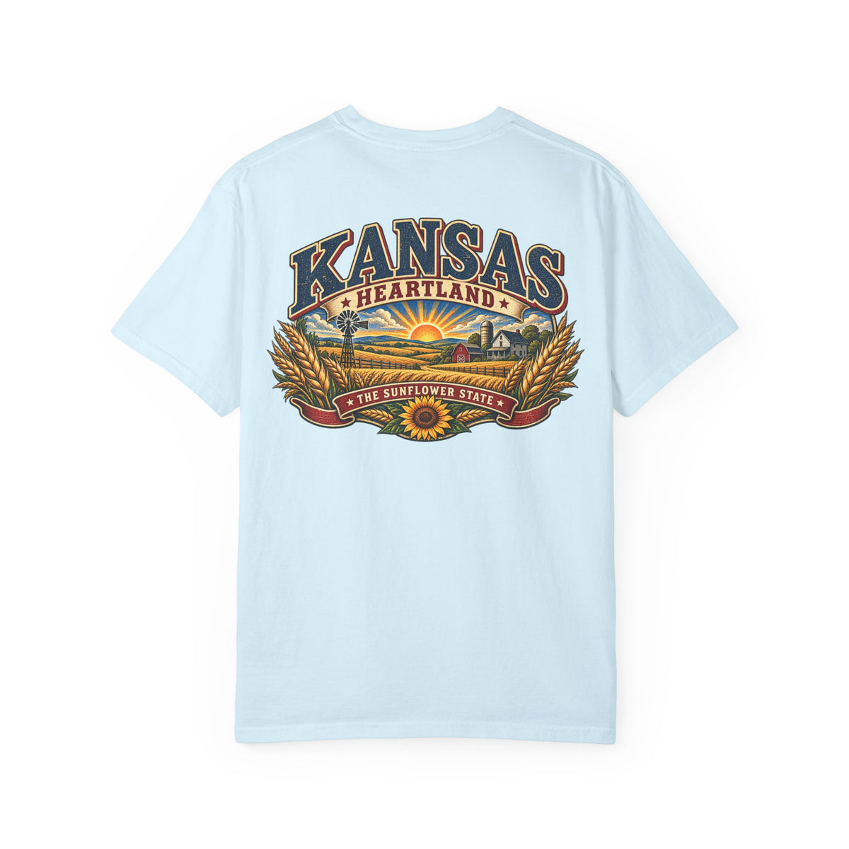 Kansas Heartland Unisex Comfort Color 1717 Streetwear Graphic Tee