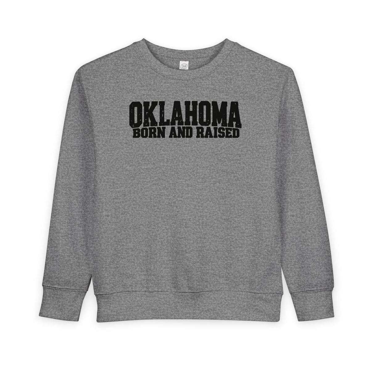 Oklahoma Born and Raised Minimal Heritage Unisex Toddler Sweatshirt