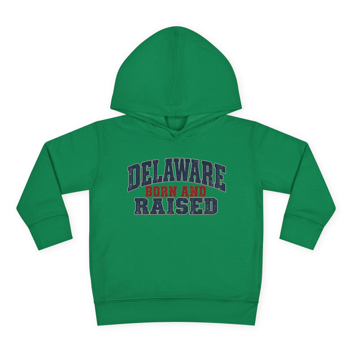 Delaware Born and Raised Rustic Heritage Unisex Toddler Pullover Fleece Hoodie
