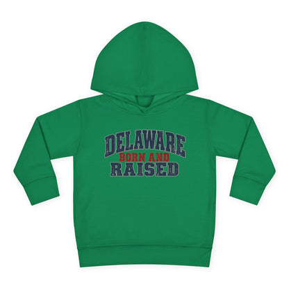 Delaware Born and Raised Rustic Heritage Unisex Toddler Pullover Fleece Hoodie