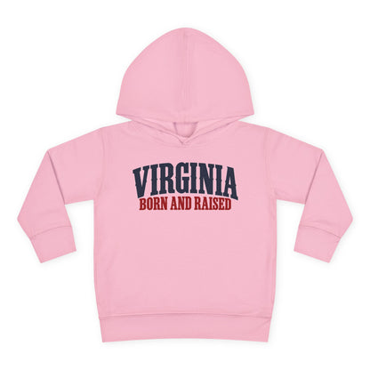 Virginia Born and Raised Premium Heritage Unisex Toddler Pullover Fleece Hoodie