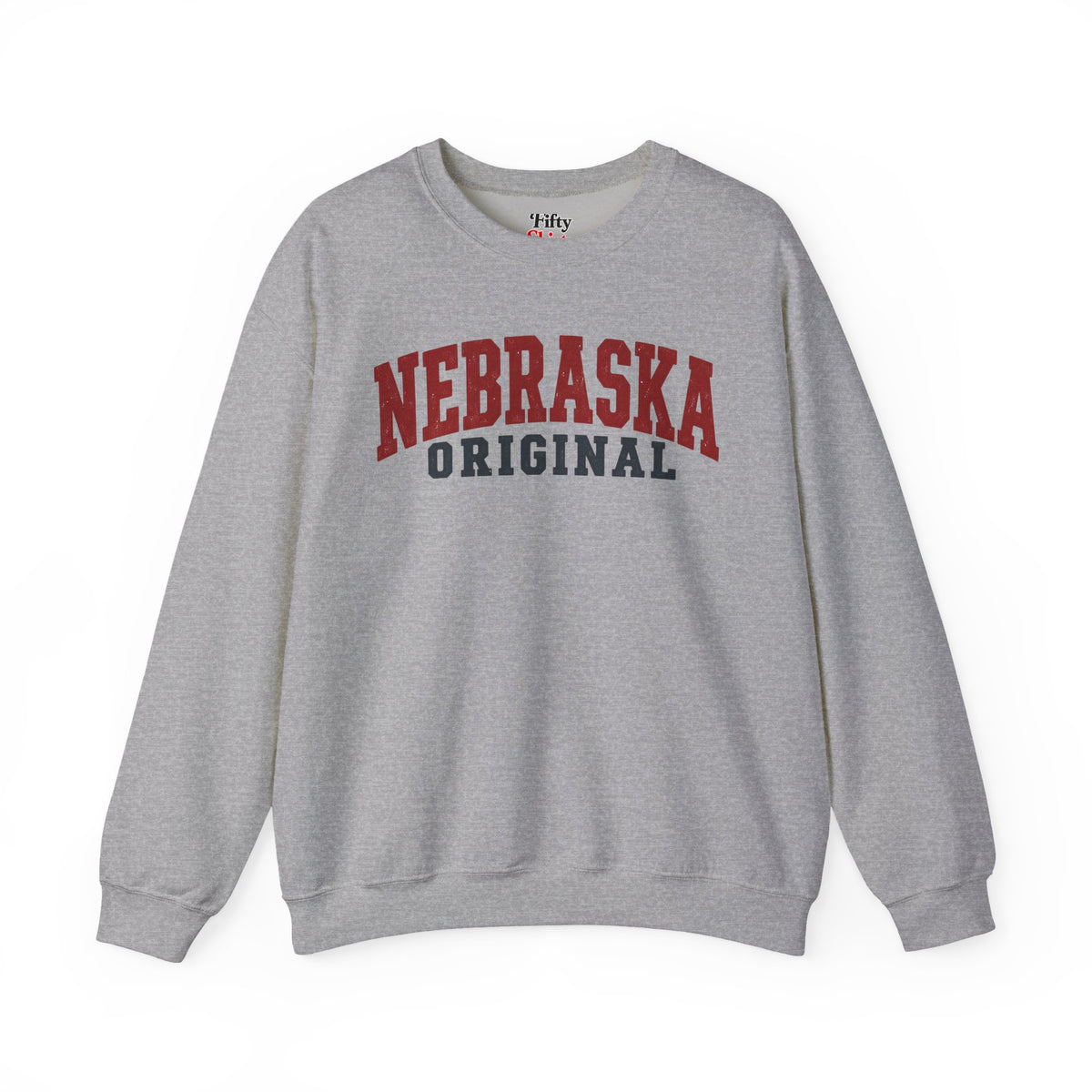 Nebraska Original Unisex Crewneck Sweatshirt State Name Graphic