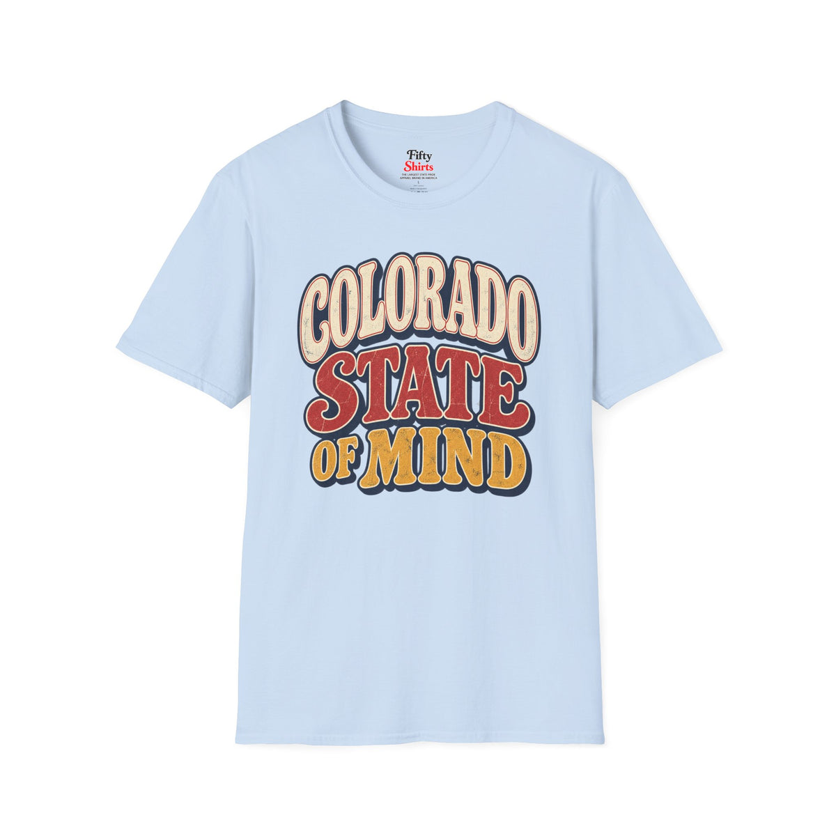 Colorado State of Mind Unisex Softstyle T Shirt State Name Graphic Tee