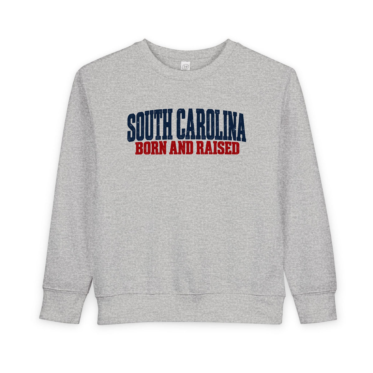 South Carolina Born and Raised Minimal Heritage Unisex Toddler Sweatshirt