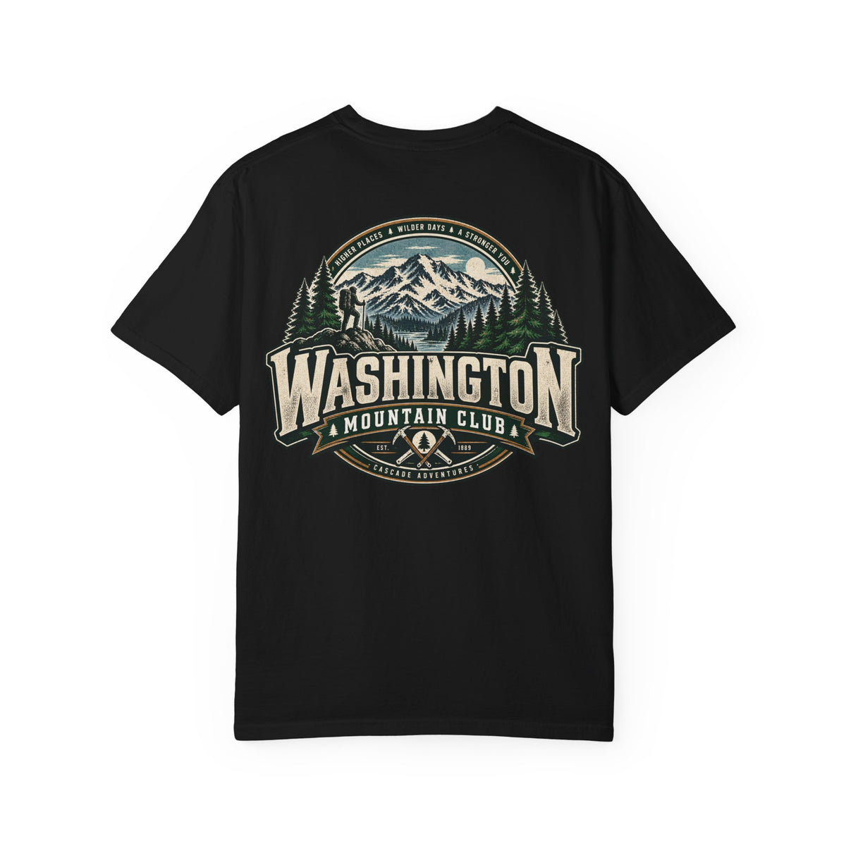 Washington Mountain Club Unisex Comfort Color 1717 Streetwear Graphic Tee