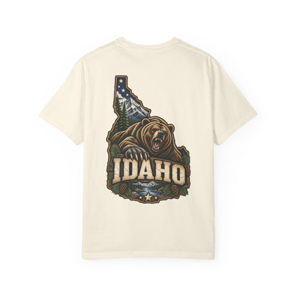 Idaho Bear Emblem Unisex Comfort Color 1717 Streetwear Graphic Tee